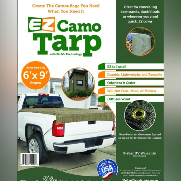 Ez Camo Tarp brown 6 x 9 new - Picture 3 of 8